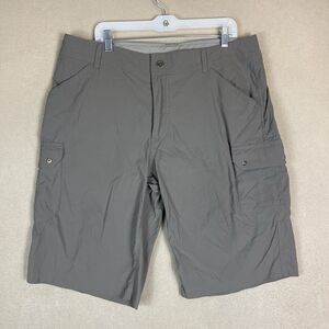 Kuhl Short Mens 38 Gray Cargo Mid Rise Snap Closure Outdoor Hiking‎ Camping